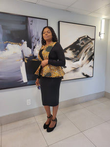 Gorgeous African Print Peplum Blazer