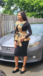 Load image into Gallery viewer, Gorgeous African Print Peplum Blazer
