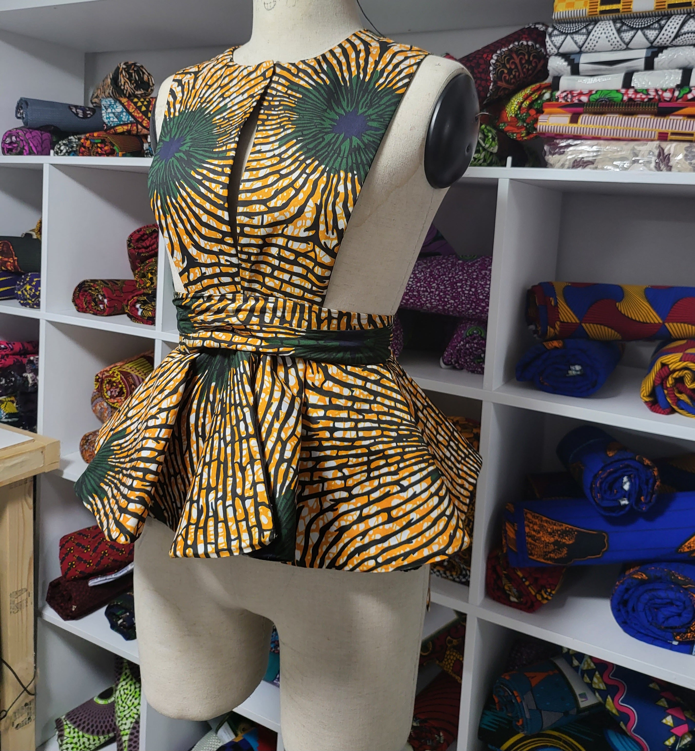 Gorgeous African Print Peplum Blazer