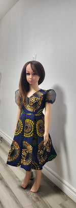 Load image into Gallery viewer, Children&#39;s African Print Charming Dress
