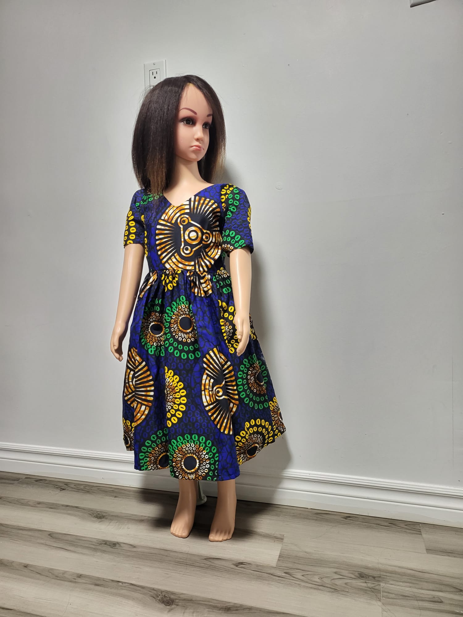 Children's African Print Dazzling Dress