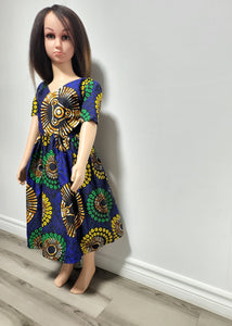 Children's African Print Dazzling Dress