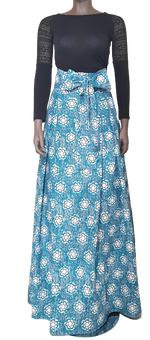 Load image into Gallery viewer, Stylish African Print High Waist Band Skirt-Kiss Splint with Belt.
