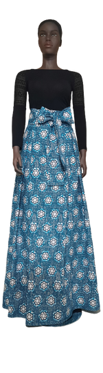 Load image into Gallery viewer, Stylish African Print High Waist Band Skirt-Kiss Splint with Belt.
