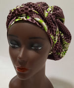 Load image into Gallery viewer, African Print Pre-Tied Satin Lined Head Wrap.
