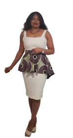 Load image into Gallery viewer, Stylish African Print Peplum Belt.
