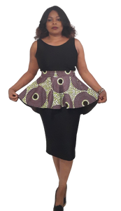 Stylish African Print Peplum Belt.