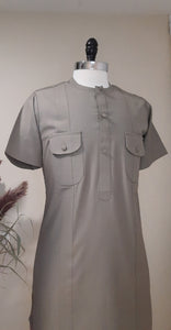 Elegant African Design-Male Short Sleeve Dashiki Outfit. Two Piece-Top and Pant.