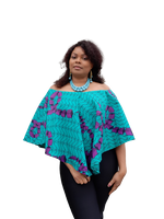 Load image into Gallery viewer, Gorgeous African Print Peplum Top with in Built Tank Top.
