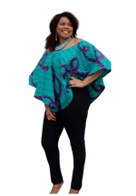 Load image into Gallery viewer, Gorgeous African Print Peplum Top with in Built Tank Top.
