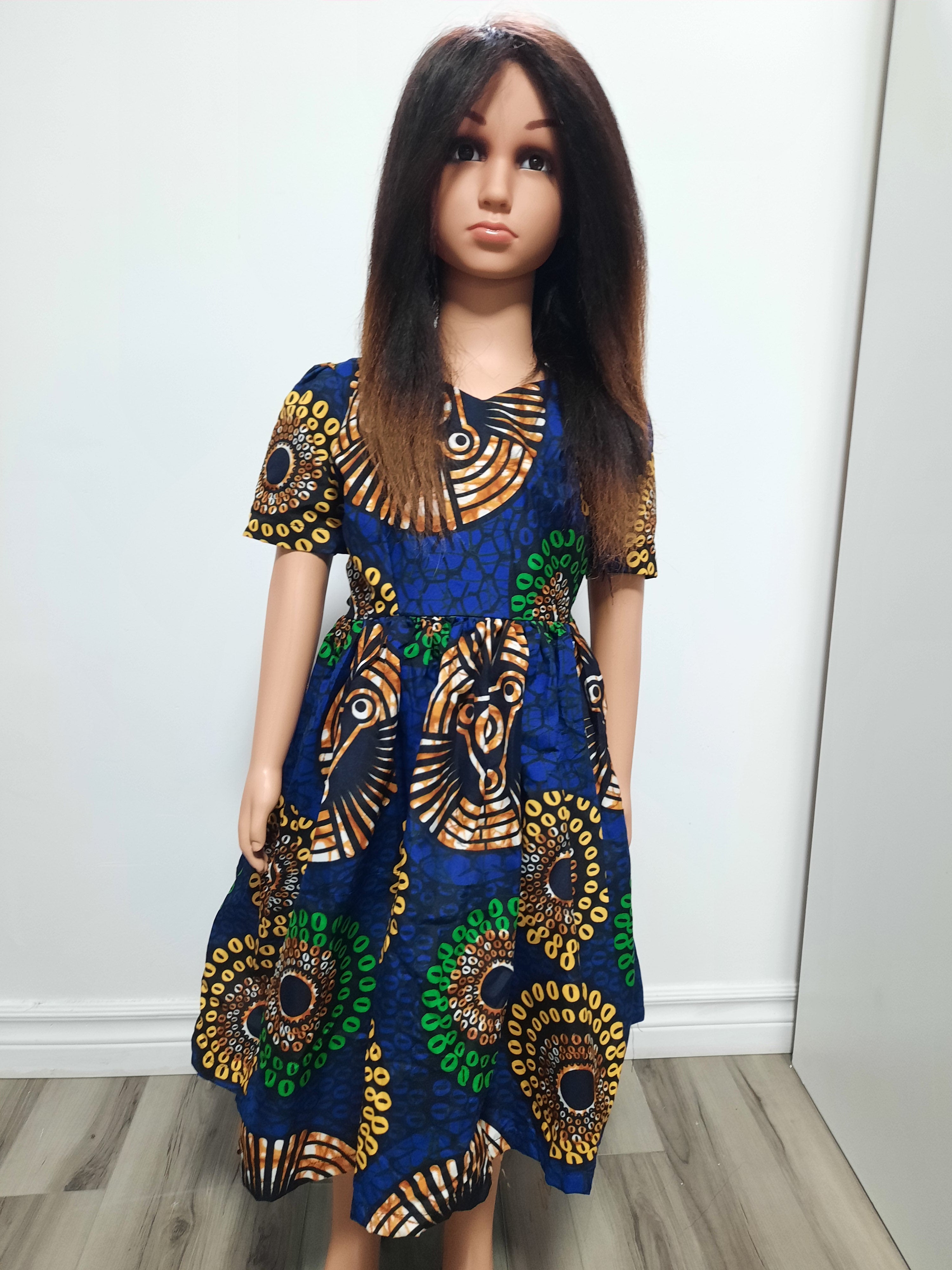 Children's African Print Fabulous Dress