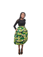 Load image into Gallery viewer, Stylish African Print Knee Length puffy skirt.
