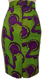 Load image into Gallery viewer, African Print Knee Length Pencil Skirt.
