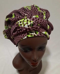 African Print Pre-Tied Satin Lined Head Wrap.