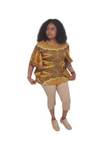 Load image into Gallery viewer, Gorgeous African Print Butterfly Top. With Belt.
