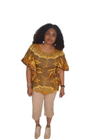 Load image into Gallery viewer, Gorgeous African Print Butterfly Top. With Belt.
