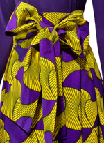 Load image into Gallery viewer, Stylish African Print High Waist Band Skirt-Kiss Splint with Belt.
