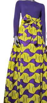 Load image into Gallery viewer, Stylish African Print High Waist Band Skirt-Kiss Splint with Belt.
