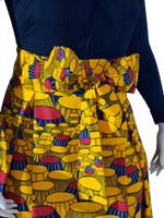 Load image into Gallery viewer, Stylish African Print High Waist Band Skirt--Kiss Splint with Belt.
